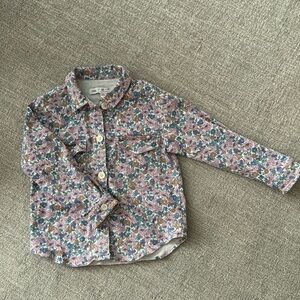 Zara kids floral denim shirt!